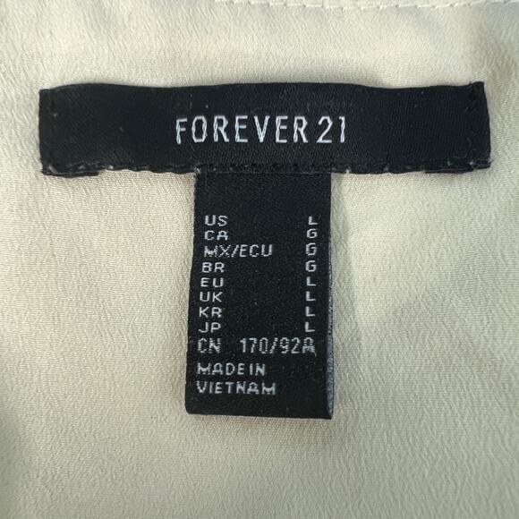 Forever21 Linen Blend Coquette Chic Beach Coastal Feminine Womens Crop Top Large - Picture 4 of 7